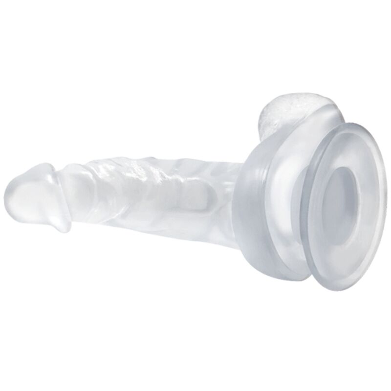 BAILE - DILDO REALÍSTICO CON VENTOSA Y TESTÍCULOS 16.7 CM TRANSPARENTE