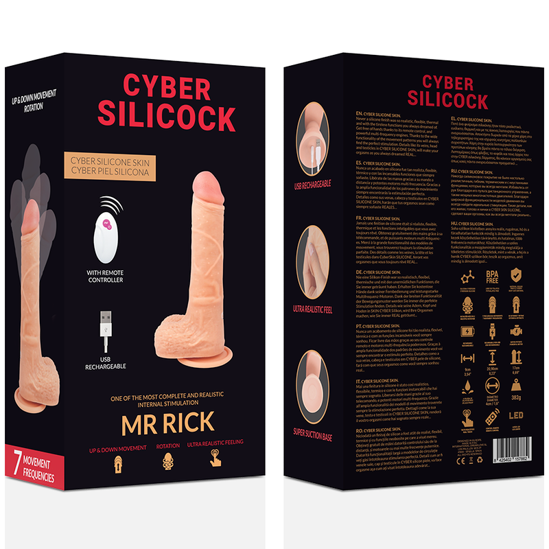 CYBER SILICOCK - REALÍSTICO CONTROL REMOTO MR RICK 20.9 CM -O- 4 CM